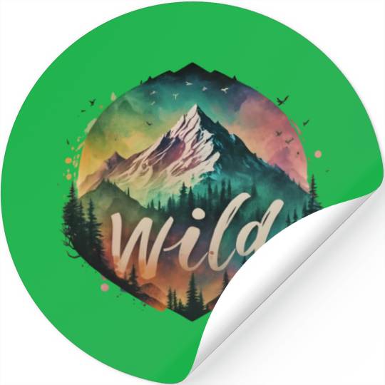 Landscape Mountains Wilderness Stickers