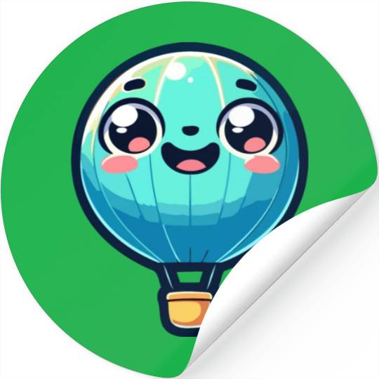 Happy Hot Air Balloon Stickers