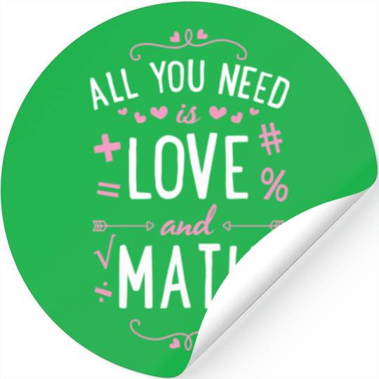 Valentines Day Algebra Teacher Stickers