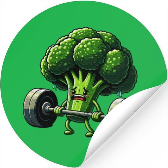 Deadlift Broccoli Gym Fitness Motivation Stickers