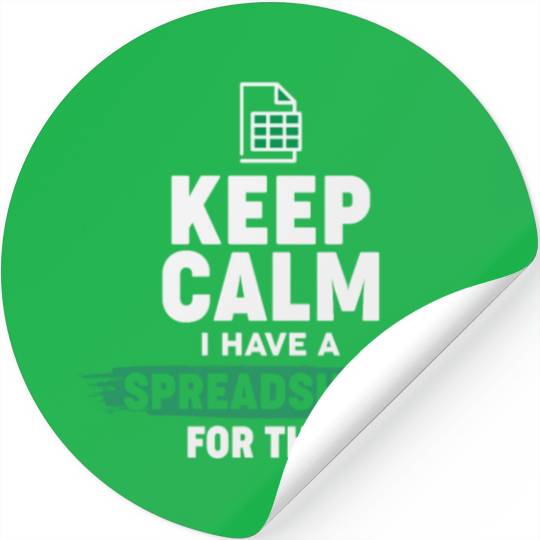 Accountant Funny Excel Spreadsheets Keep Calm Stickers