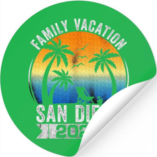 Family Vacation 2024 San Diego Summer Matching Stickers