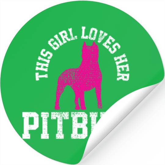 Unique Art For Girl Who Loves Her Pitbull Stickers