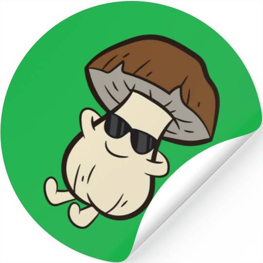 Cute Mushroom Fruit Relaxing Lazy Mushroom Stickers