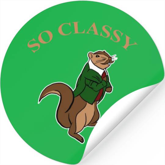 So Classy Squirrel Clothes Chipmunks Animal Lover Stickers