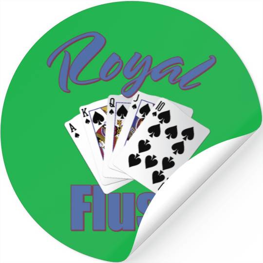Royal Flush Wins It Stickers