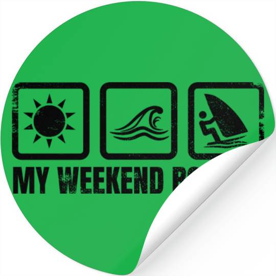 Windsurfer Weekend Routine Stickers