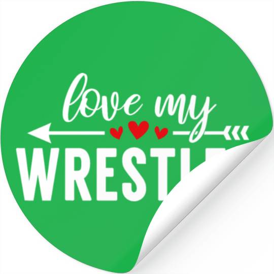 Wrestling Mom Love My Wrestler Womens Wrestling Stickers