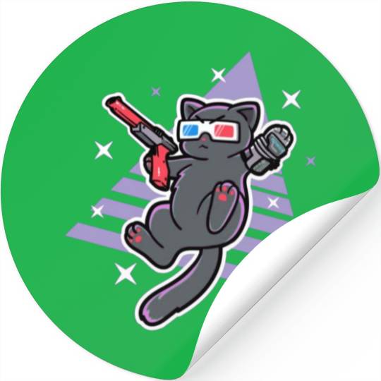 80's kitty Stickers