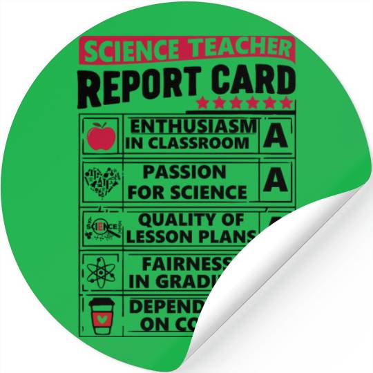 Science Teacher Report Card Stickers
