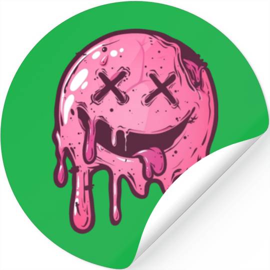 Creepy Dripping Smile Stickers