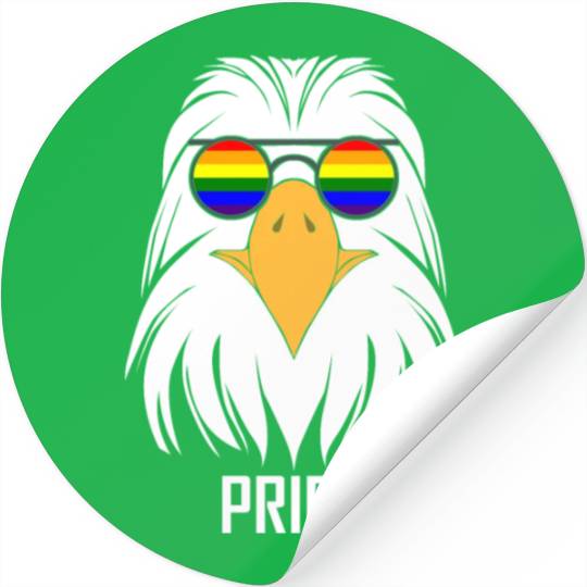 LGBTQ BALD EAGLE PRIDE DESIGN Stickers