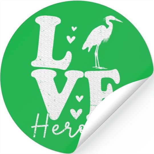 Love Heron Blue Heron Birds Lover Gifts Stickers