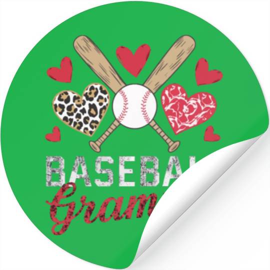 Baseball Grandma Grandmother Grandparents Day Stickers