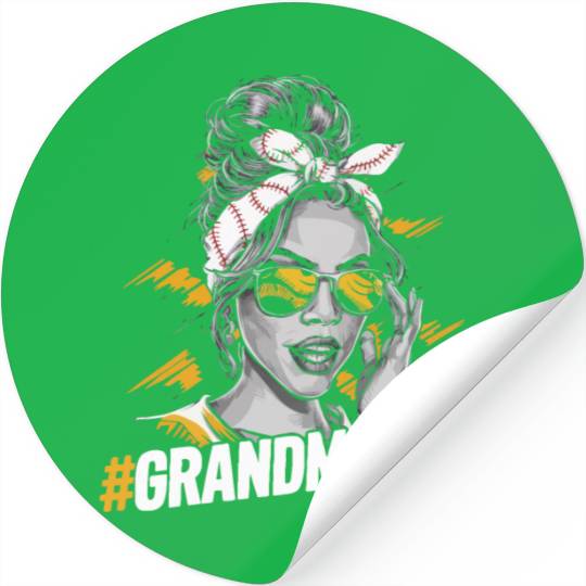 Baseball Grandma Grandmother Grandparents Day Stickers