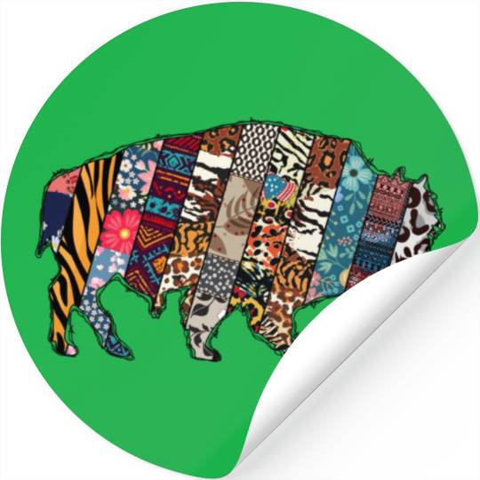 Wild West Bison Stickers