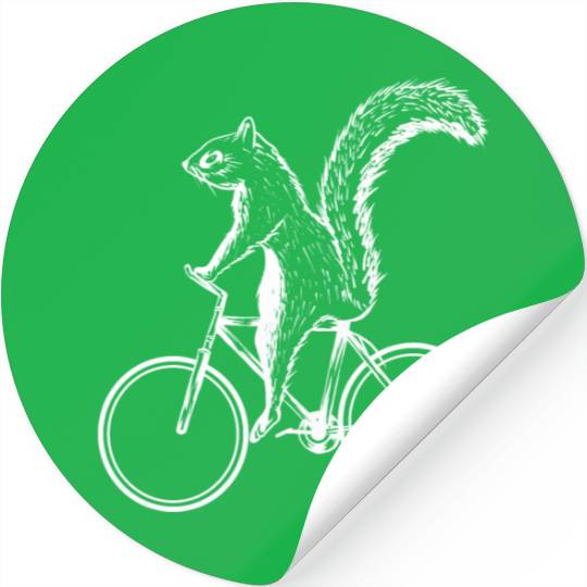 Squirrel On A Bicycle Funny Chipmunks Animal Lover Stickers