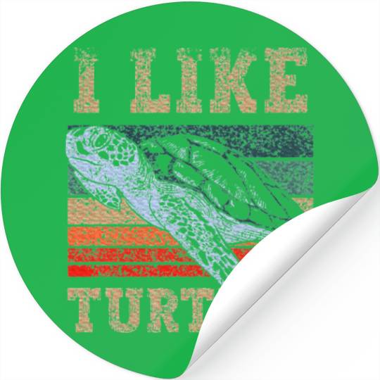 I Like Turtles Lover Turtle Pet Animal Stickers