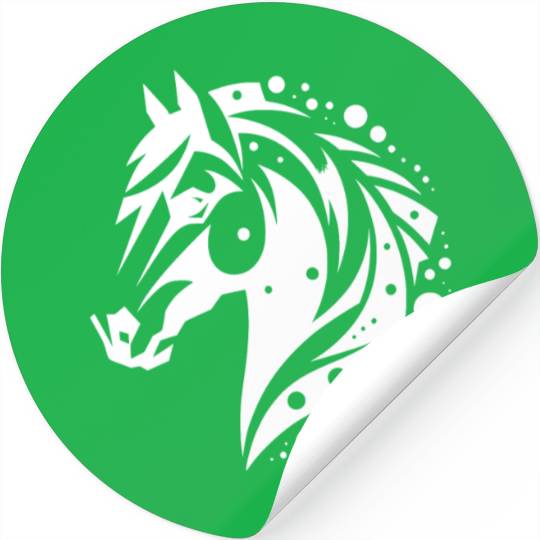Horse Head Vintage Tribal Portrait Pony Tattoo Stickers