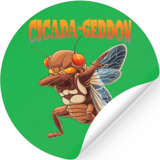 Funny Dabbing Cicada 2024 Dab Stickers