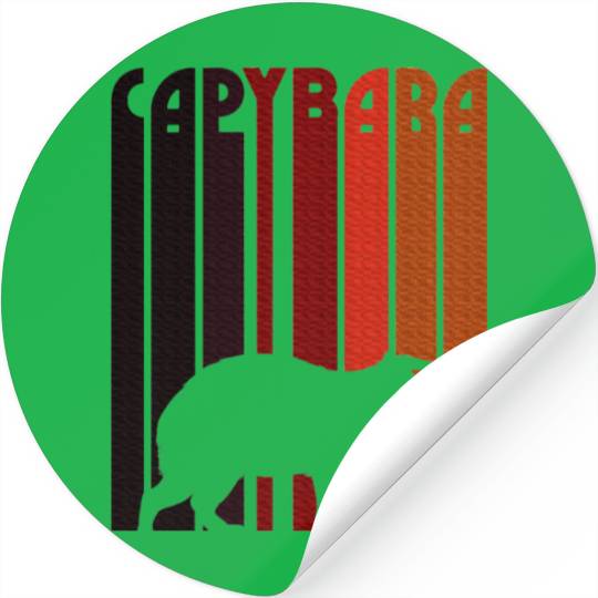 Capybara Vintage 60s 70s 80s Rodent Animal Lover Stickers