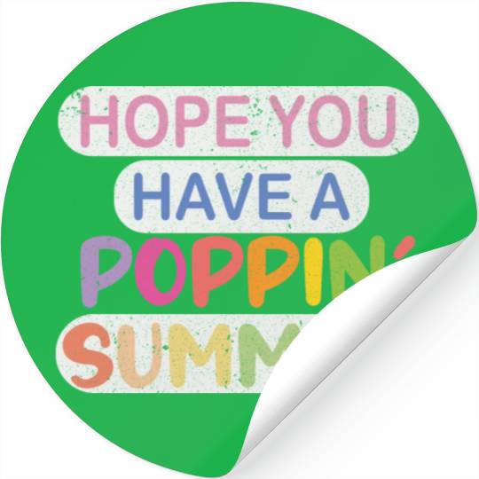 poppin into summer Bye Bye School Stickers