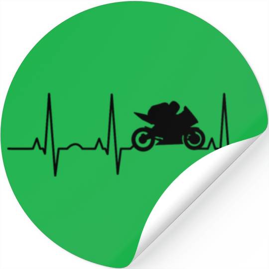 Motorcycle heartbeat supersport racing machine mop Stickers
