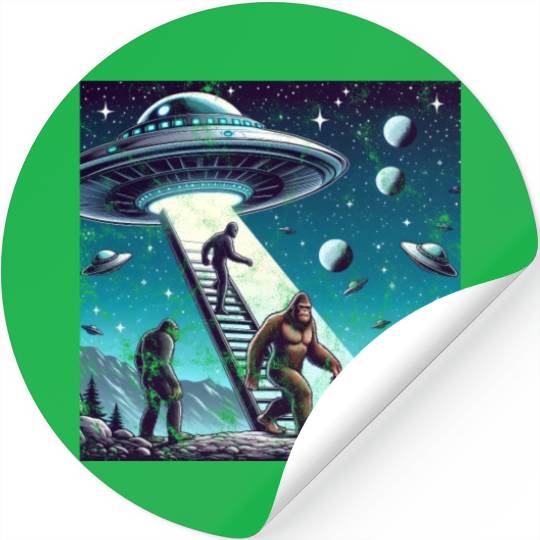 Bigfoot and the UFO Stickers
