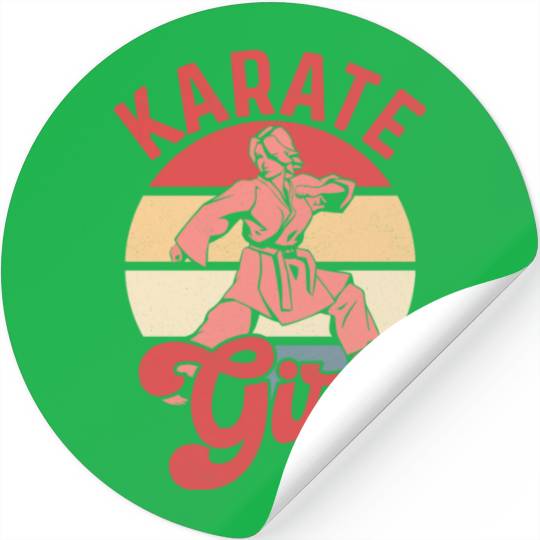 Karate Girl Karateka Self Defence Fighter Stickers