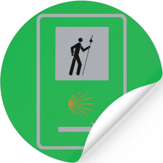 Way of St. James Pilgrim Camino Shell Sign Stickers