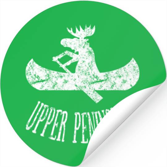 Yooper Moose Upper Peninsula Moose Canoe Stickers