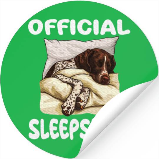 German Shorthaired Pointer Dog Official Sleep Stickers