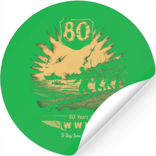 80 Years WWII D-Day Veterans Commemoration, Stickers