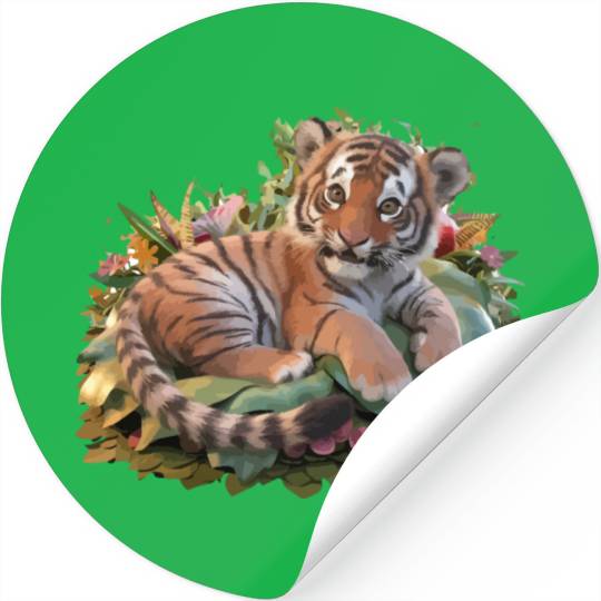 cute baby tiger Stickers