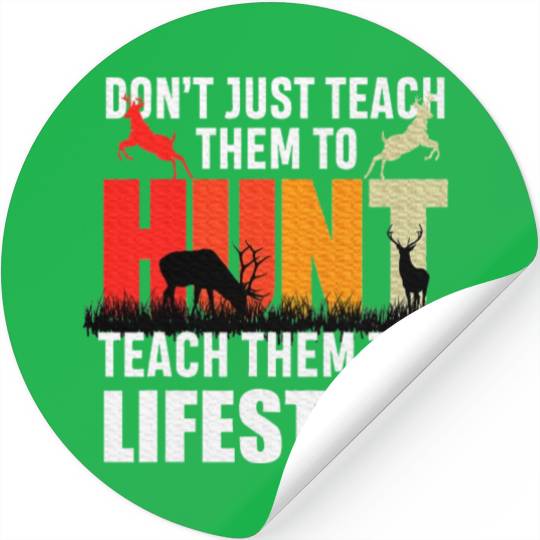 Camo US Flag Deer Elk Buck Camoflage Hunting Stickers