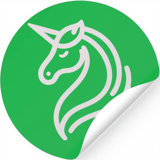 Minimalist Unicorn Symbol - light pink gray Stickers