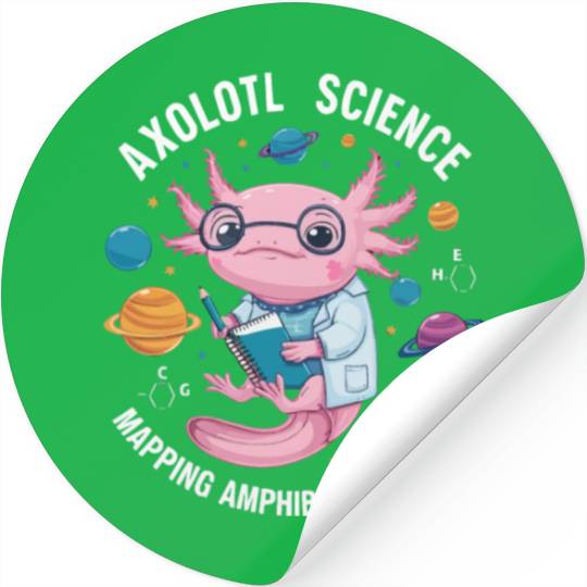 Axolotl Science Teacher Mexican Salamander Stickers