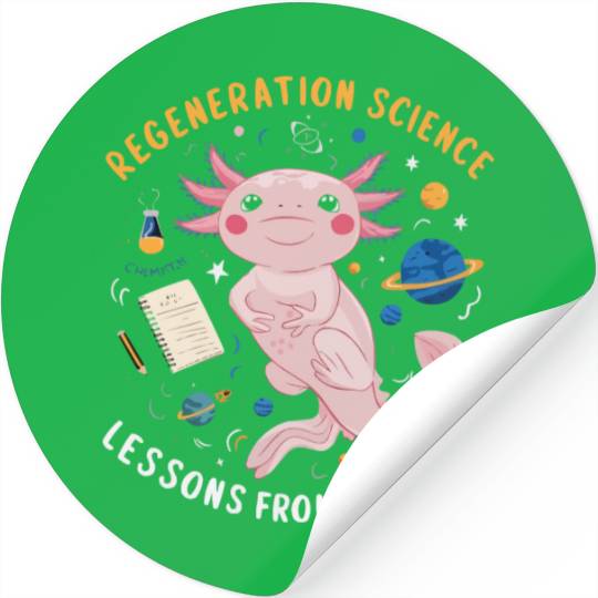 Axolotl Science Teacher Mexican Salamander Stickers