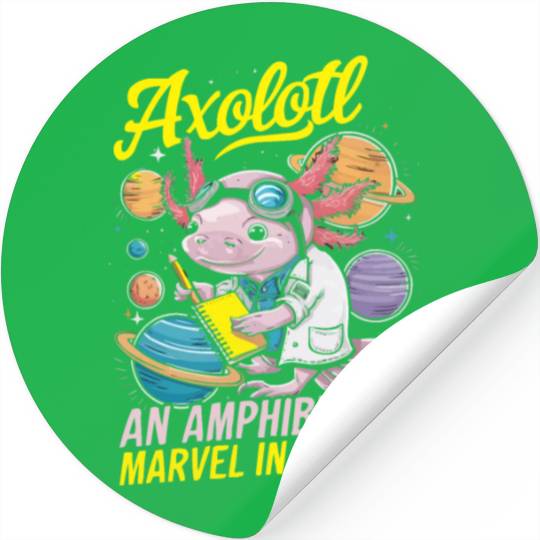 Axolotl Science Teacher Mexican Salamander Stickers