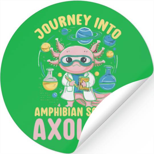 Axolotl Science Teacher Mexican Salamander Stickers