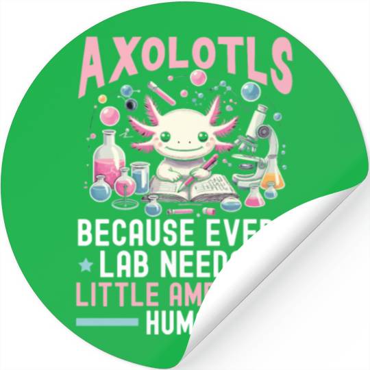 Axolotl Science Teacher Mexican Salamander Stickers