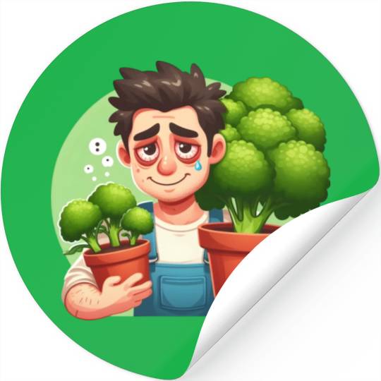 Broccoli Gardener Stickers