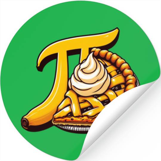 Banana Cream Pi: Celebrate Pi Day in Style! Stickers