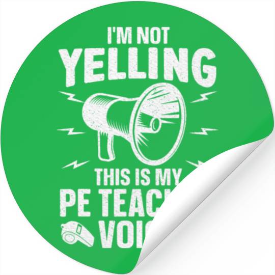 Cool PE Teacher Art Physical Education Teacher Stickers