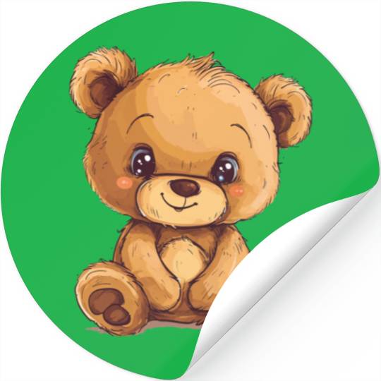 Cute Kawaii Teddy Bear Clipart, Cute Teddy Bear Stickers