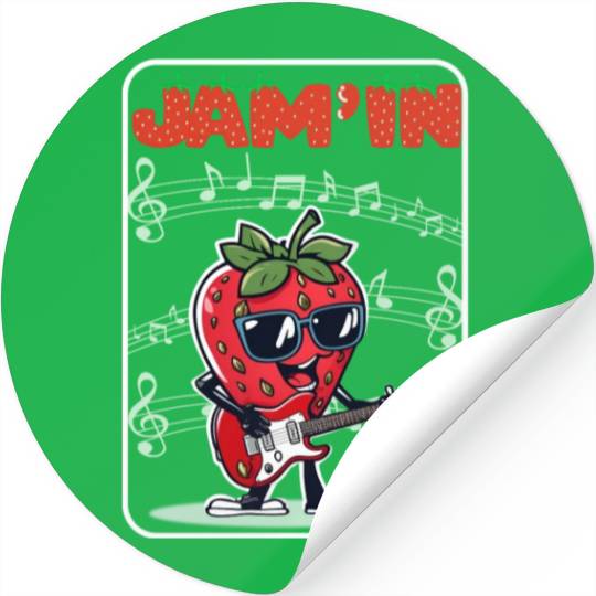 Strawberry Jam'in Stickers