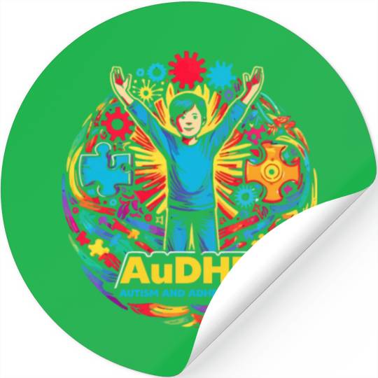 AuDHD Autism ADHD Autistic Spectrum Neurodiversity Stickers