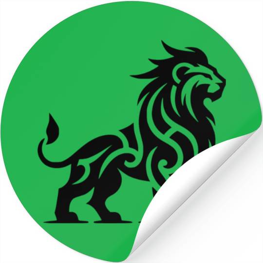 Proud T Tattoo Lion With Wild Mane Stickers
