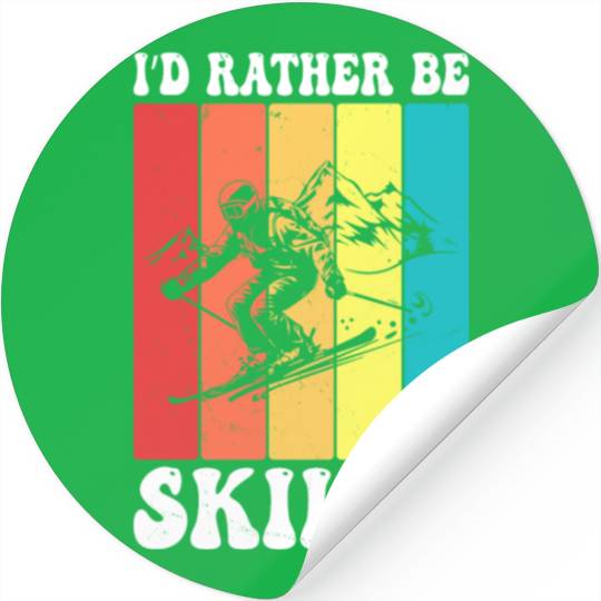 I d Rather Be Skiing Stickers