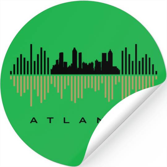 Atlanta City Sound Waves Stickers